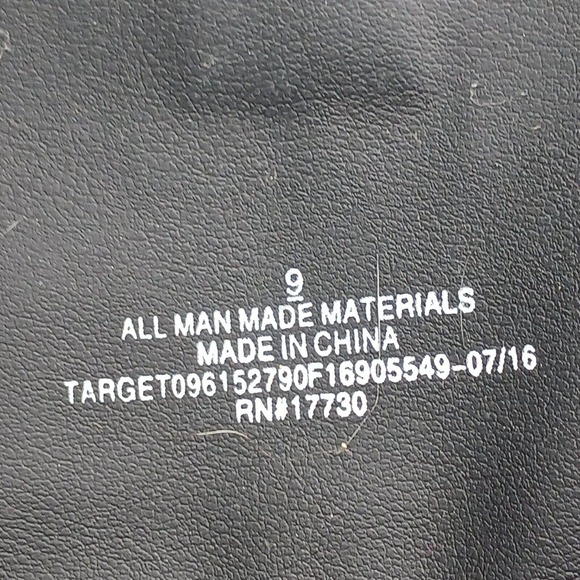 Target Riding Boots‎ Faux Leather Cognac Women’s Size 9 Black Side Zip - Picture 8 of 8